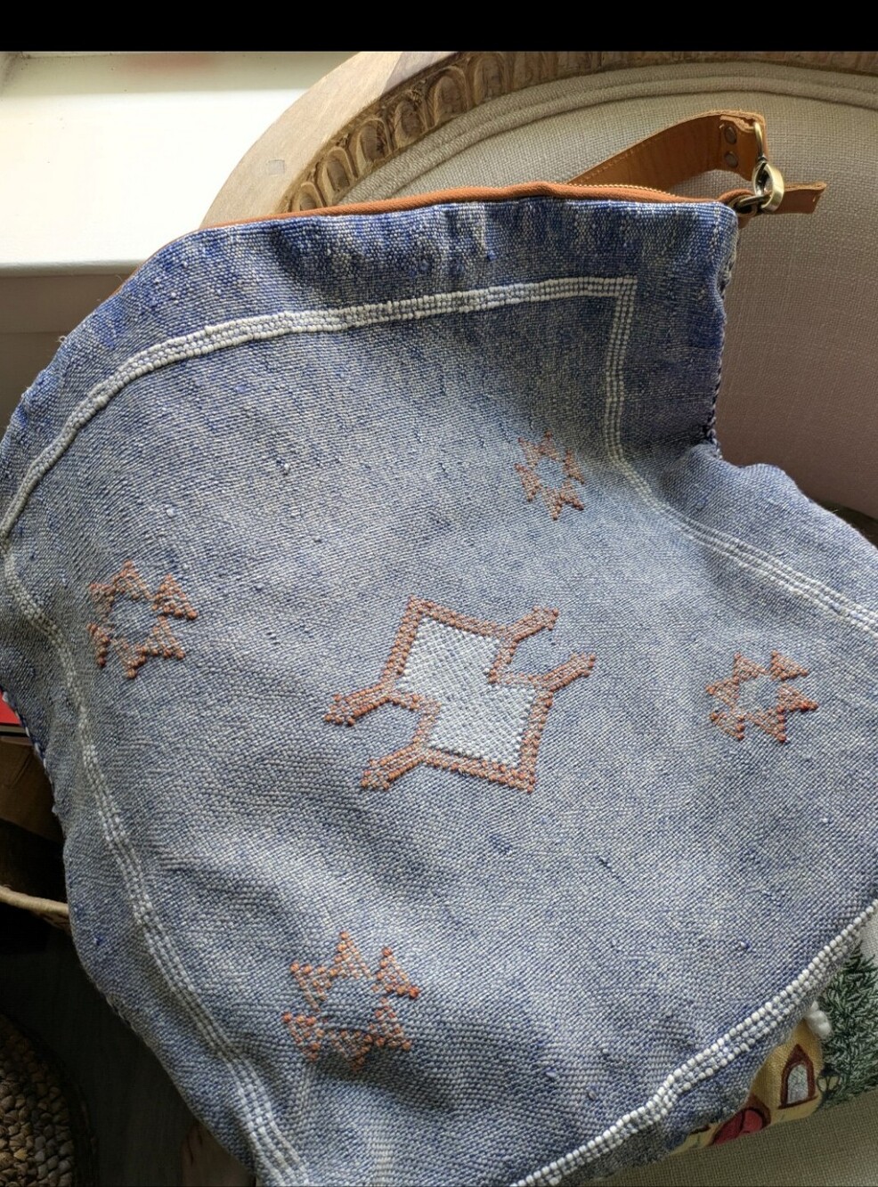 Blue Boho Slouchy Hobo Bag - Morocco